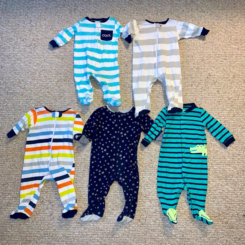 Baby boy footie pajamas bundle